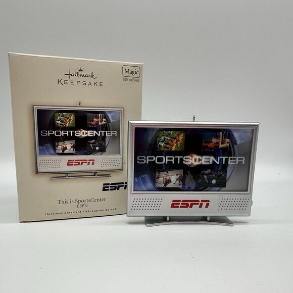 Hallmark, This is Sports Center ESPN Magic Light & Sound 2007 Keepsake Ornament - Picture 1 of 5